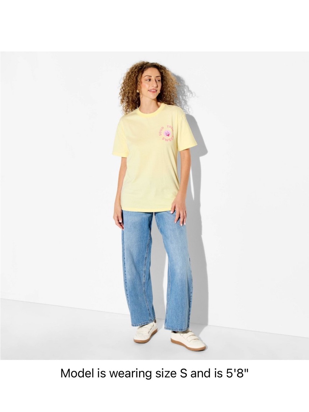 Yellow Graphic Tee - Casual Crewneck T-Shirt sour patch